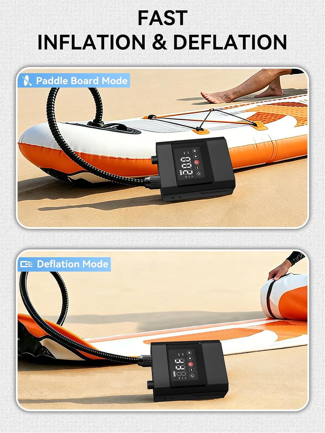 Electric Paddle Board Pump, Rechargeable SUP Air Pump