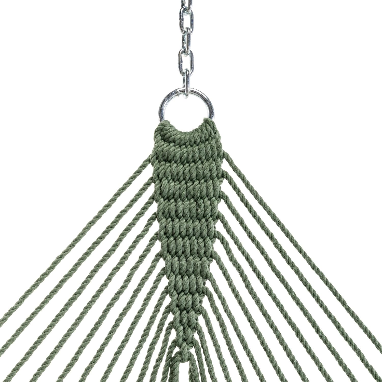 Original Pawleys Island Deluxe Meadow DuraCord Rope Hammock – 13 ft. x 65 in, 2-Person, 450 lb Capacity, Oak Spreader Bar, Zinc-Plated Hardware, Handcrafted in the USA