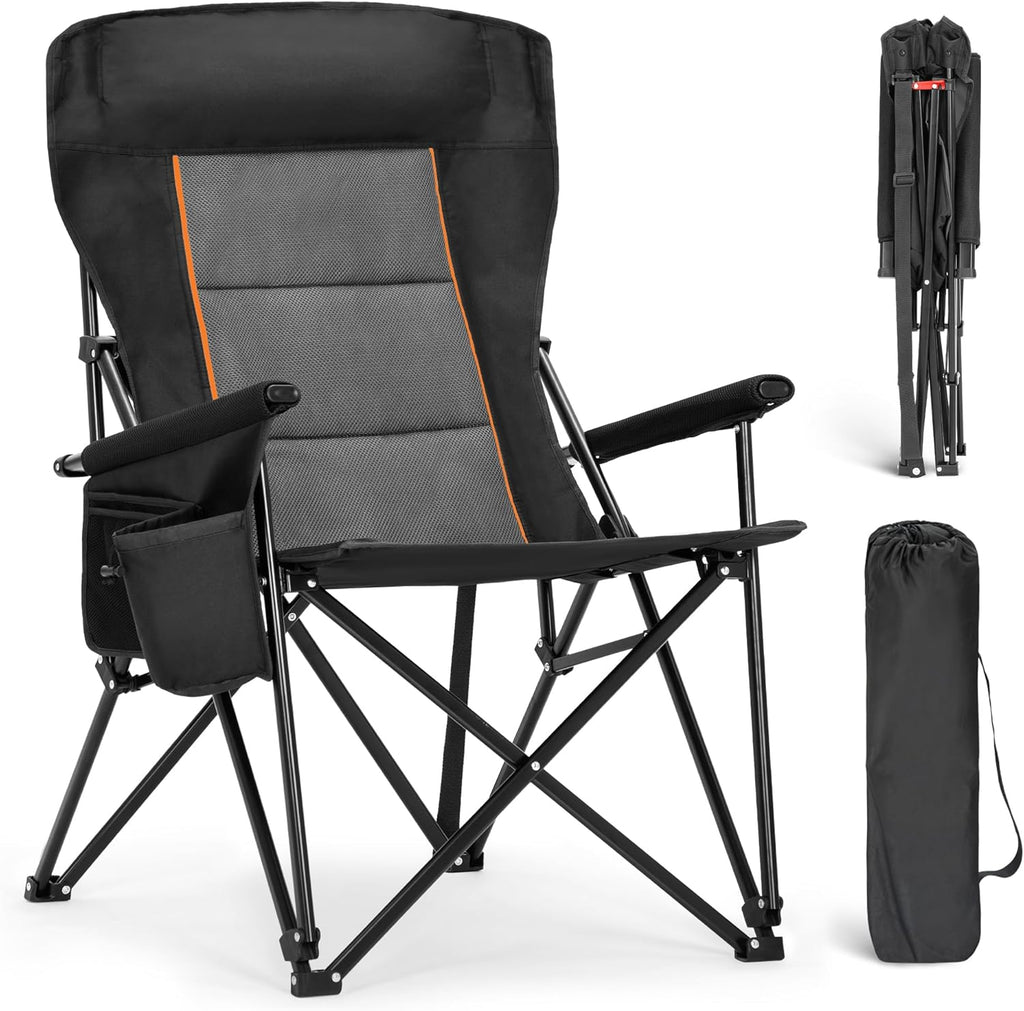 ALPHA CAMP Oversized Camping Chair for Adult Lawn Chair for Outdoor Camping