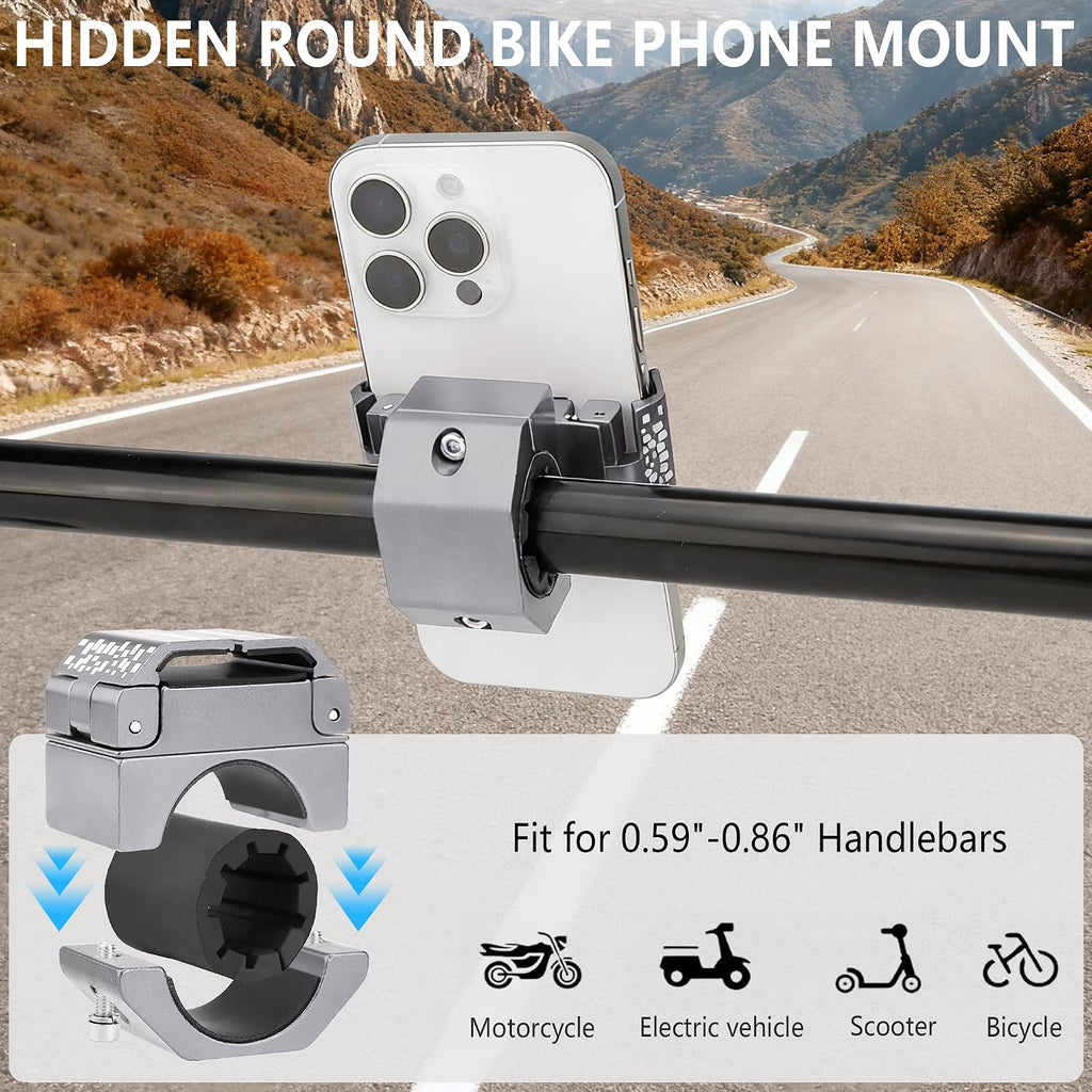 Bike Handlebar Mounts for 4.5-7.2 Phones (Silver)
