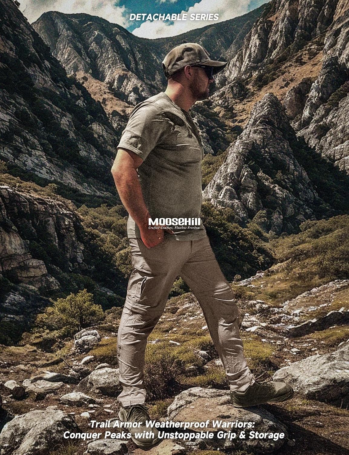 Moosehill Men's Hiking Pants: Convertible Quick-Dry
