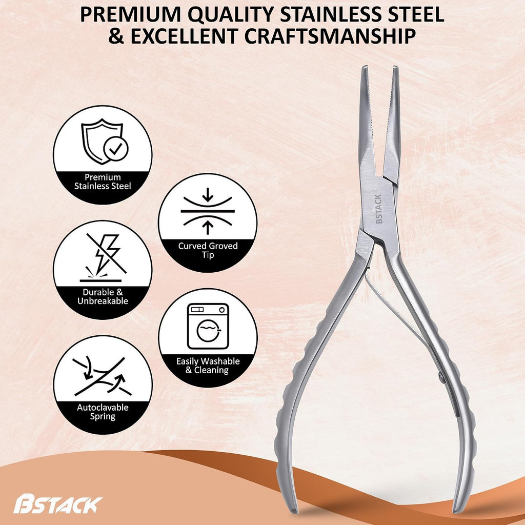 Fish Bone Pliers 6.5” Stainless-Steel Needle Nose Plier with Non-Slip Grip Japanese made Dishware Safe Food Grade Fish Deboning pliers for Plucking & Pulling Fish Pin bones.