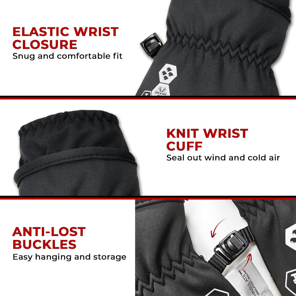 HANDLANDY Winter Gloves for Men & Women, Insulated Waterproof for Cold Weather, Thermal Glove for Cycling, Ski, Riding, Driving, Biking, Running