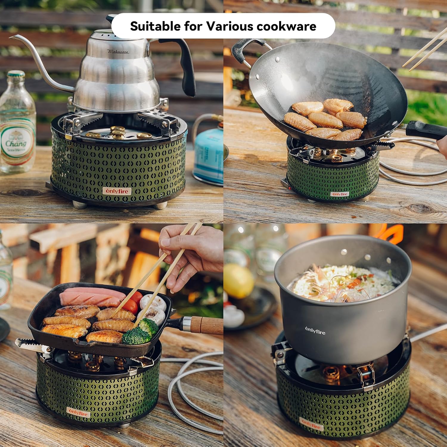 Portable Camping Gas Stove with Storage