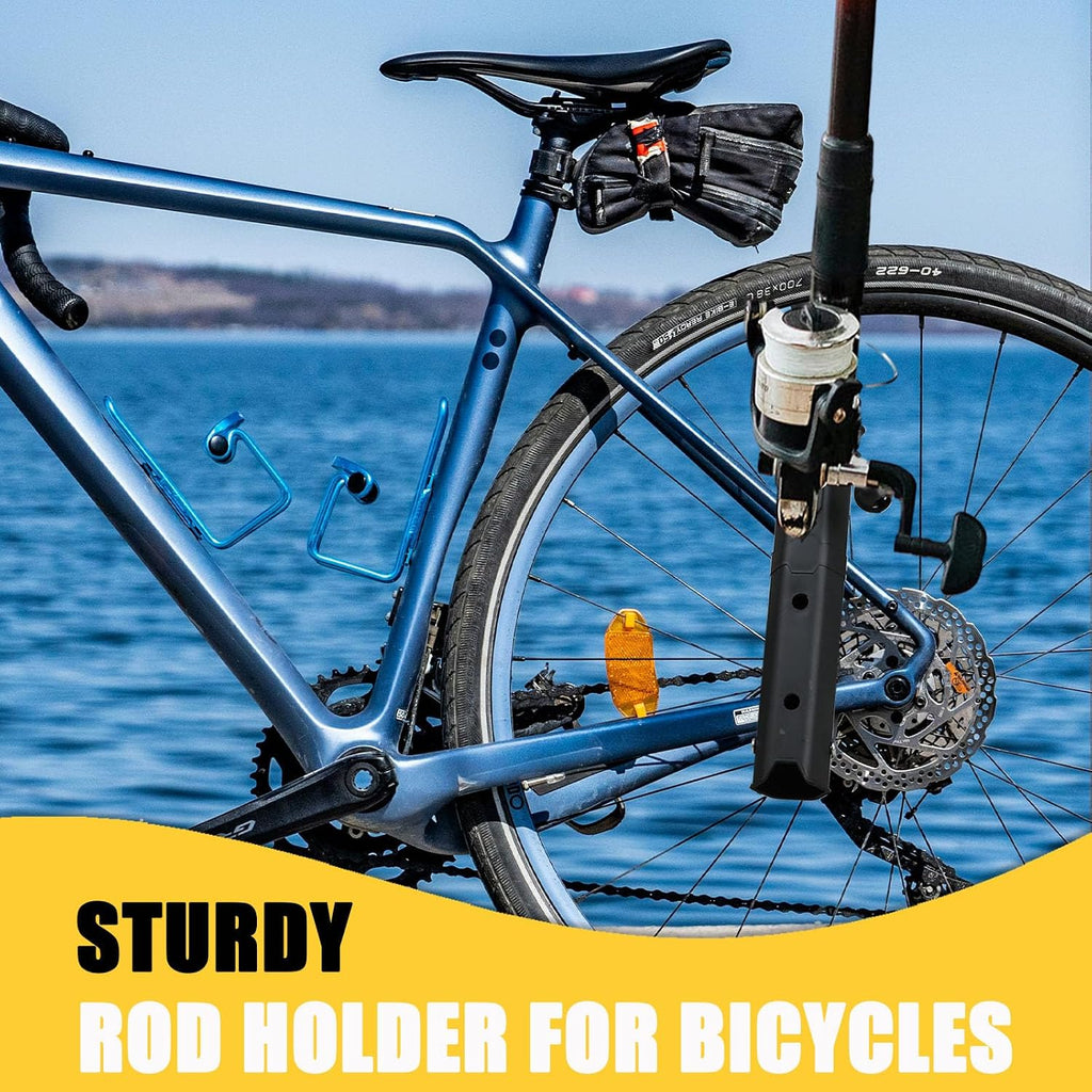 Bike Fishing Rod Holder for Bike Rack with Pole Mount Clamp