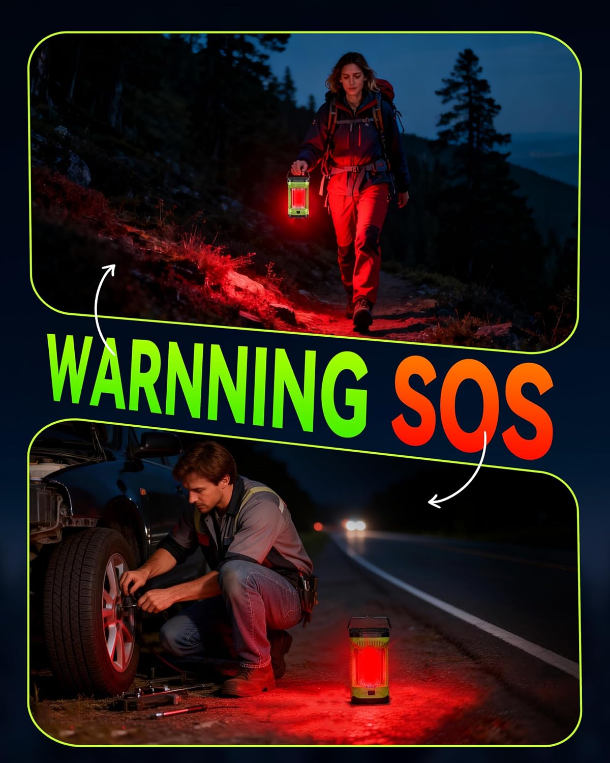 AlpsWolf Rechargeable Camping Lantern, 4000LM Emergency Camping Tent Light