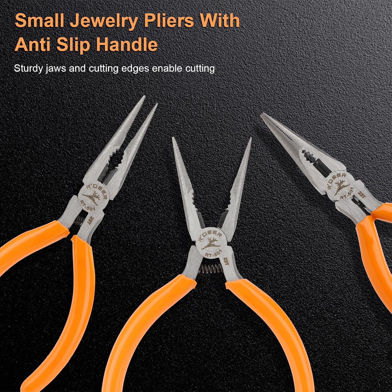 Rongon 5in Small Needle Nose Pliers,Long Nose Plier, Jewelry Plier Tool