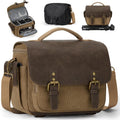 RAINSMORE Camera Bag, Vintage Canvas Camera Sling Bag Crossbody Camera Case