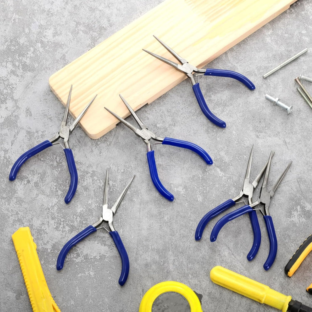 10 Pcs Mini Needle Nose Plier Bulk Jewelry 6 '', Blue