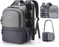 BAGSMART 2 in 1 Small Camera Backpack for DSLR, Fits 12.9" iPad, Gray