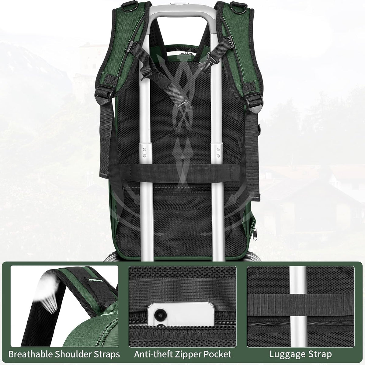 TORIBIO Large Hardshell Camera Backpack DSLR/SLR/Mirrorless Photography Bag