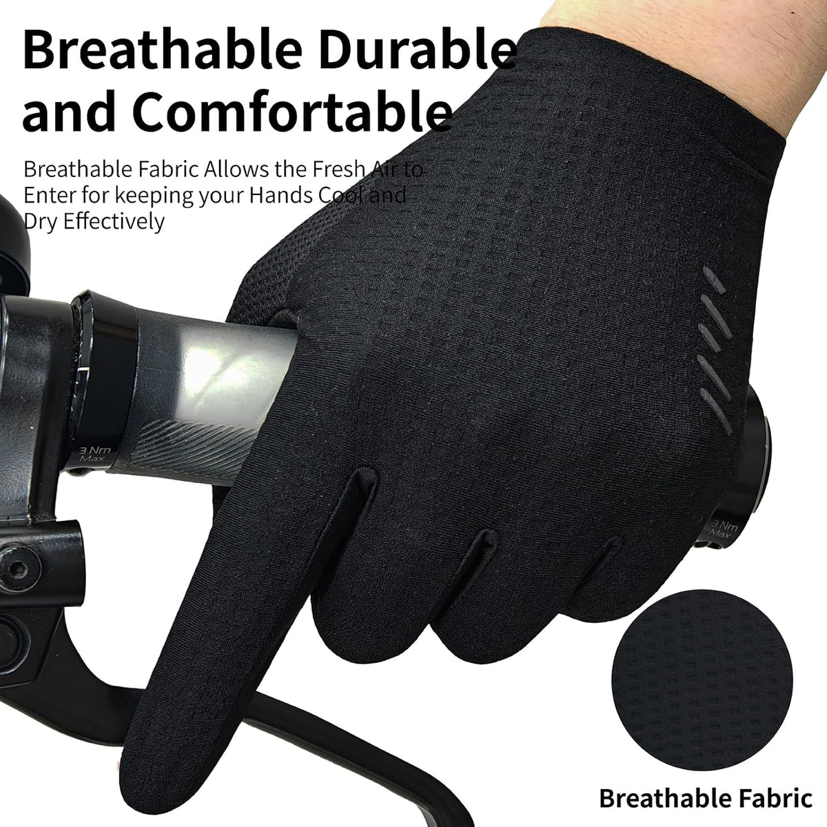 VXW Bike Gloves for Men Women Cycling - with Reflective Strips &Anti-Slip Shock-Absorbing Pad for Bicycle/Mountain Bike/Workout/MTB/Gym