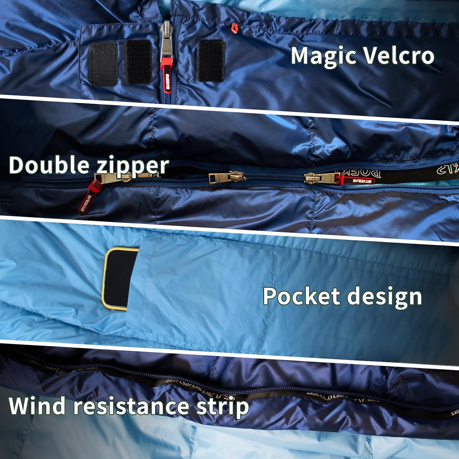 Down Sleeping Bag for Adults. 680FP Ultralight Portable, Backpacking Sleeping Bag for Hiking, Camping, Mountaineering.