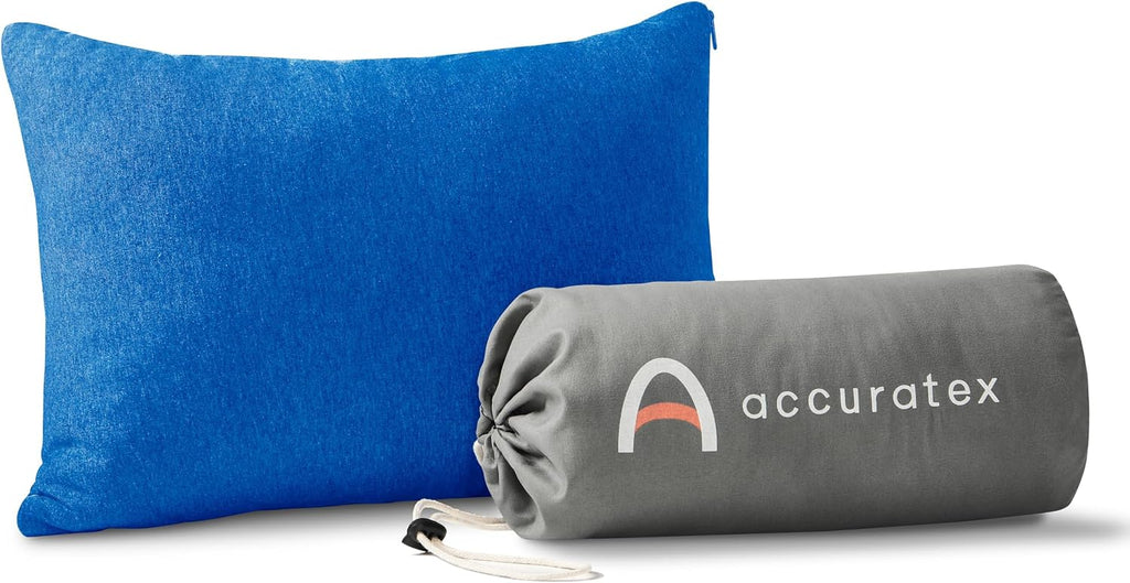 ACCURATEX Camping Pillow, Cotton Cover Compressible Travel Pillow,13x18