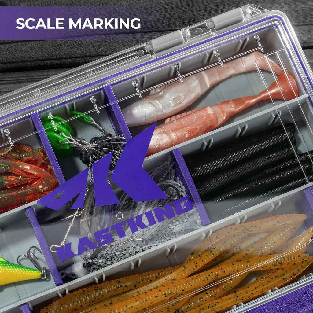 KastKing HyperSeal Waterproof Tackle Box, 3600 1 Pack, Purple