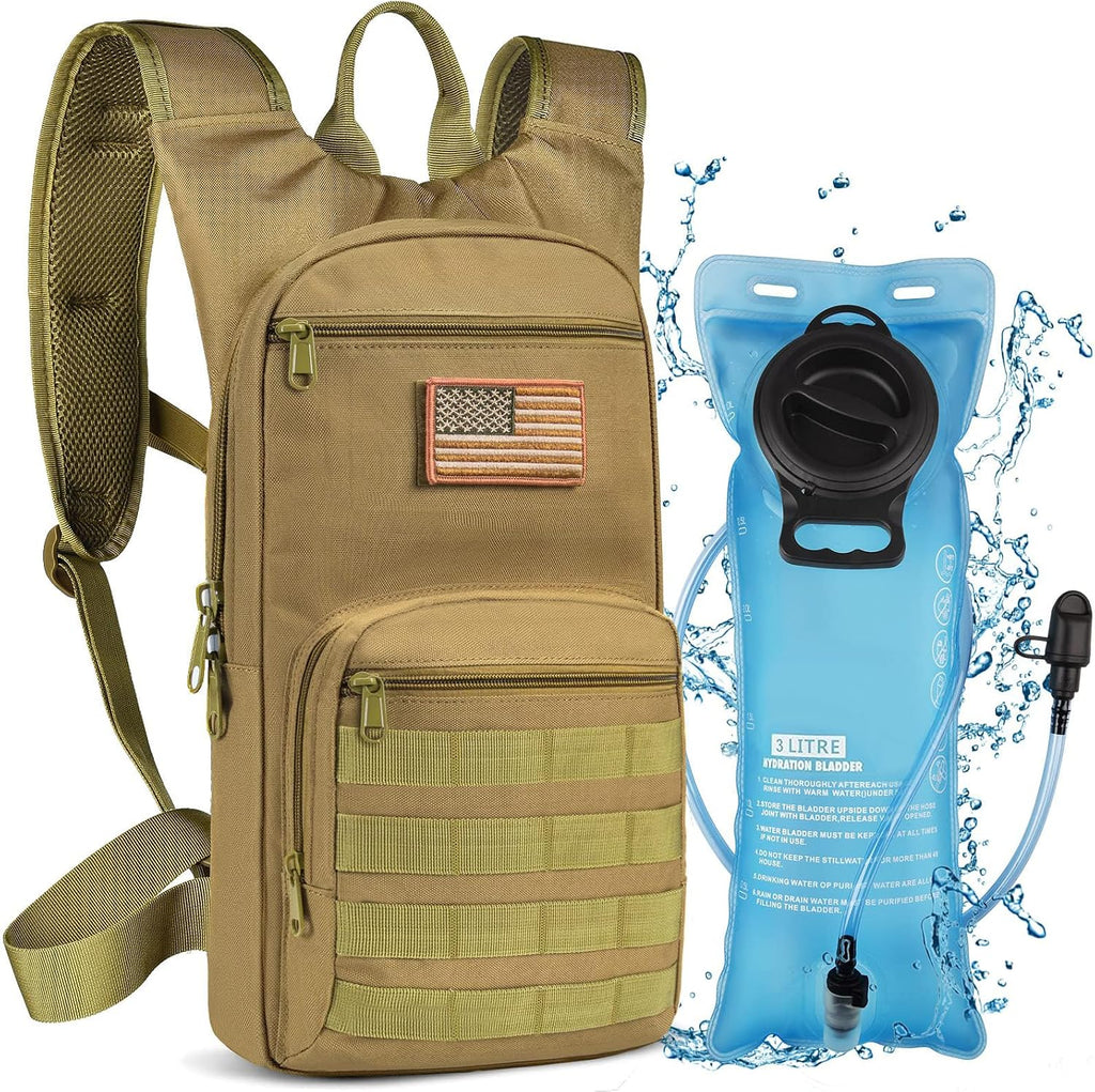 NOOLA Hydration Backpack, Tactical Water Backpack with 3L TPU Water Bladder