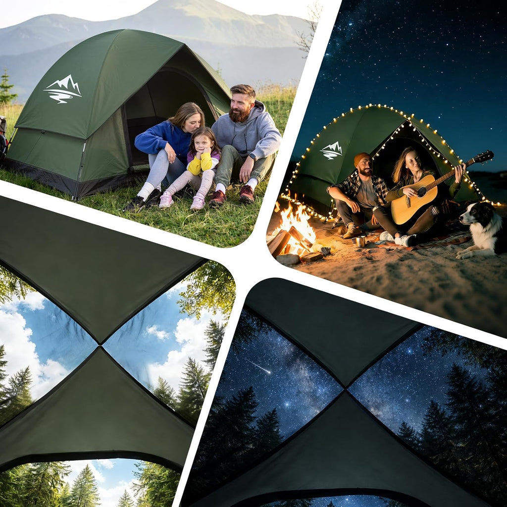 Tents for Camping 2/3 Person, Waterproof Camping Tent with Rainfly