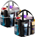 Lifewit Mesh Shower Caddy Portable, Dorm Room Essential, 2 Pack, Black&Grey