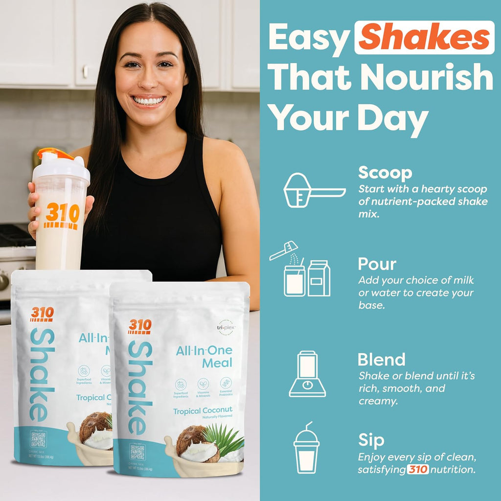 310 Nutrition All-In-One Meal Replacement Shake Powder - Tropical Coconut