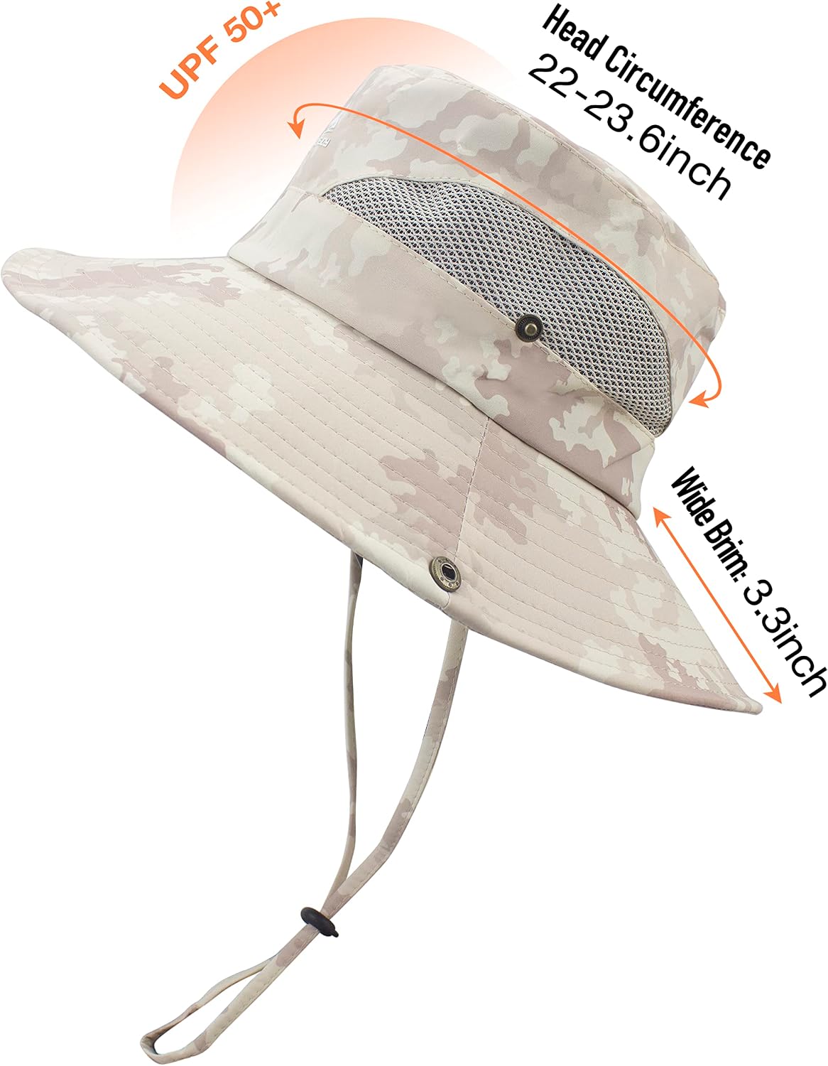 Sun Hats for Men Women UPF 50+ Wide Brim Bucket Hat Waterproof Packable Cowboy Hat for Fishing Beach Safari Gardening Golf