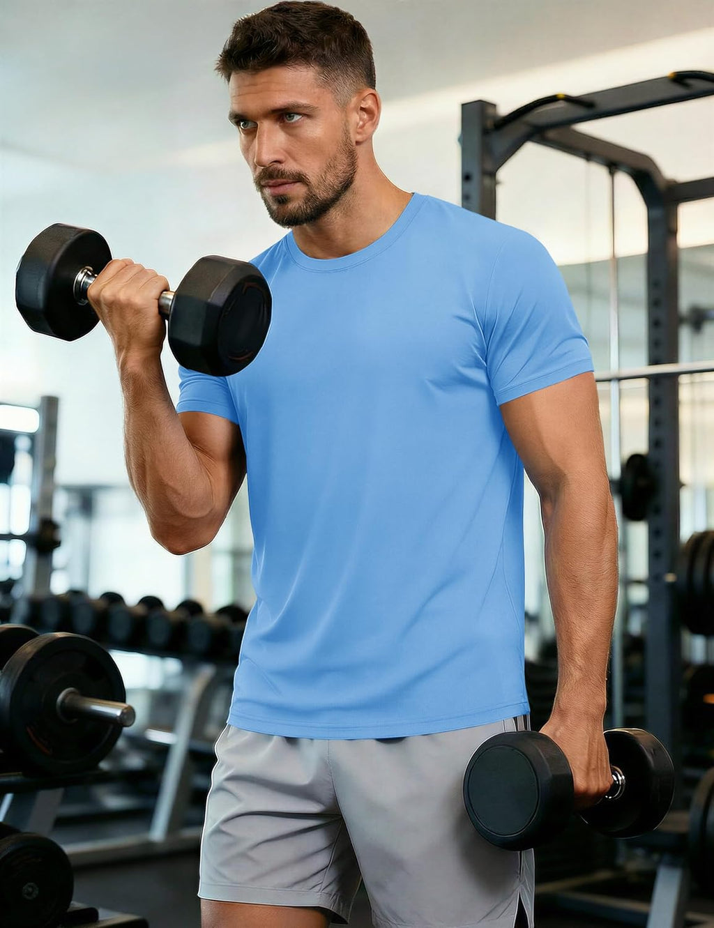 MAGCOMSEN Men's Short Sleeve UPF 50+ T-Shirt Quick Dry Workout Athletic Running Swim Tops Tee Rash Guard Performance Shirts