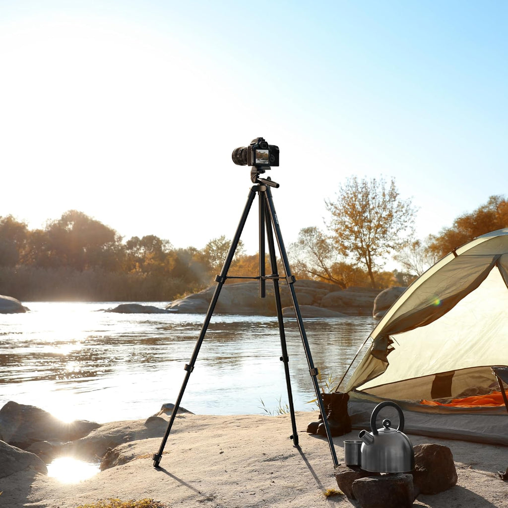 60″ Camera Tripod Lightweight Travel Stand for Canon Nikon Phone
