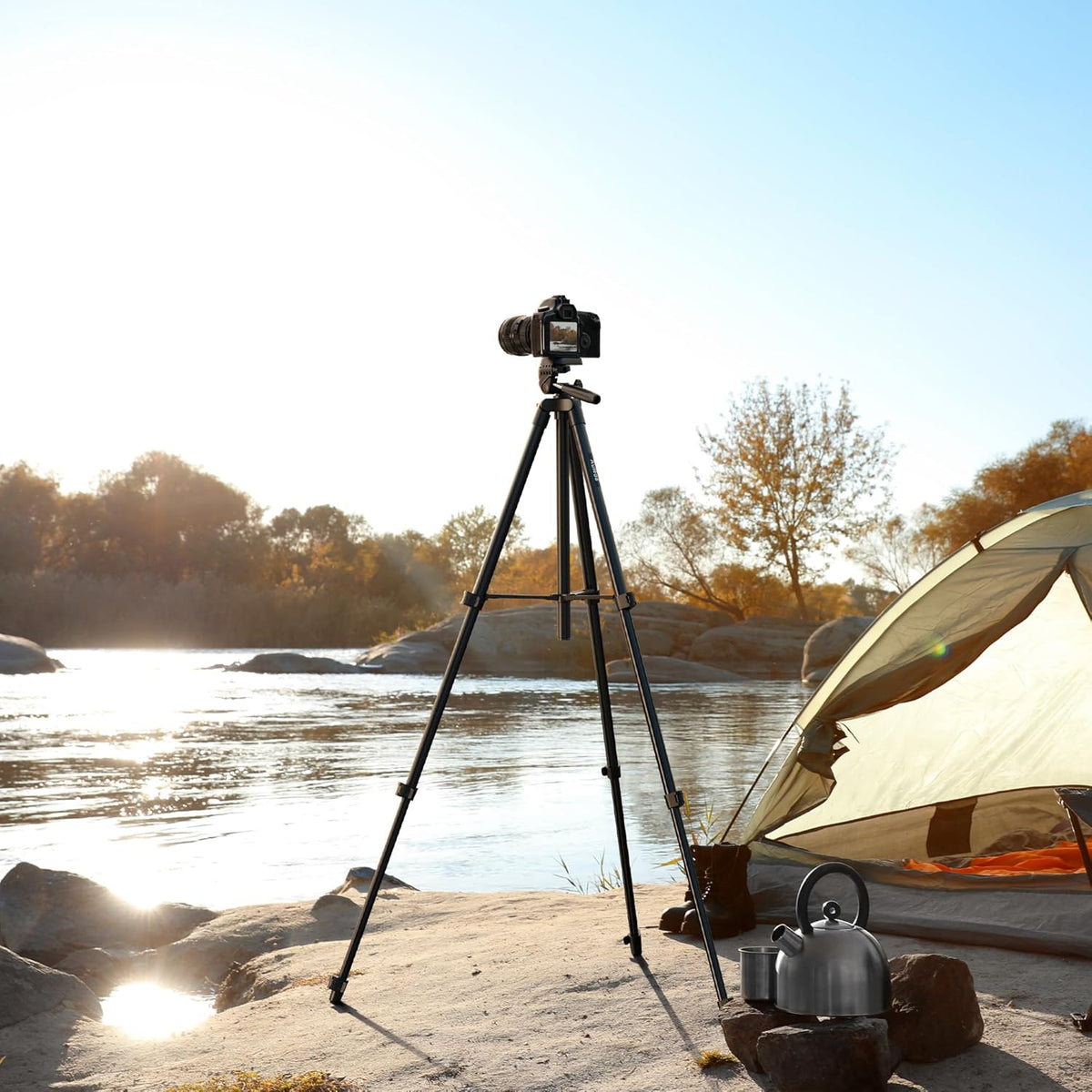 60″ Camera Tripod Lightweight Travel Stand for Canon Nikon Phone