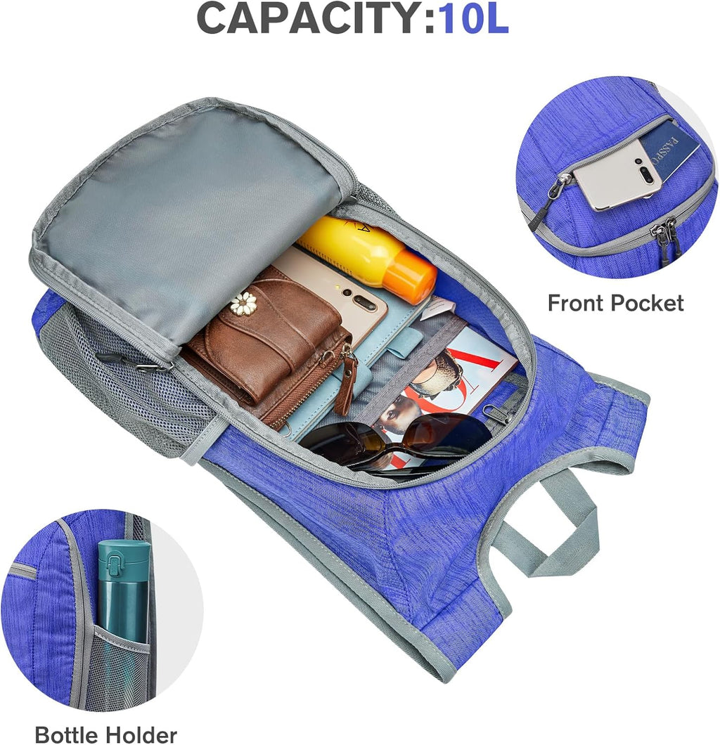 G4Free 10L/15L Hiking Backpack Lightweight Packable Hiking Daypack Small Travel Outdoor Foldable Shoulder Bag
