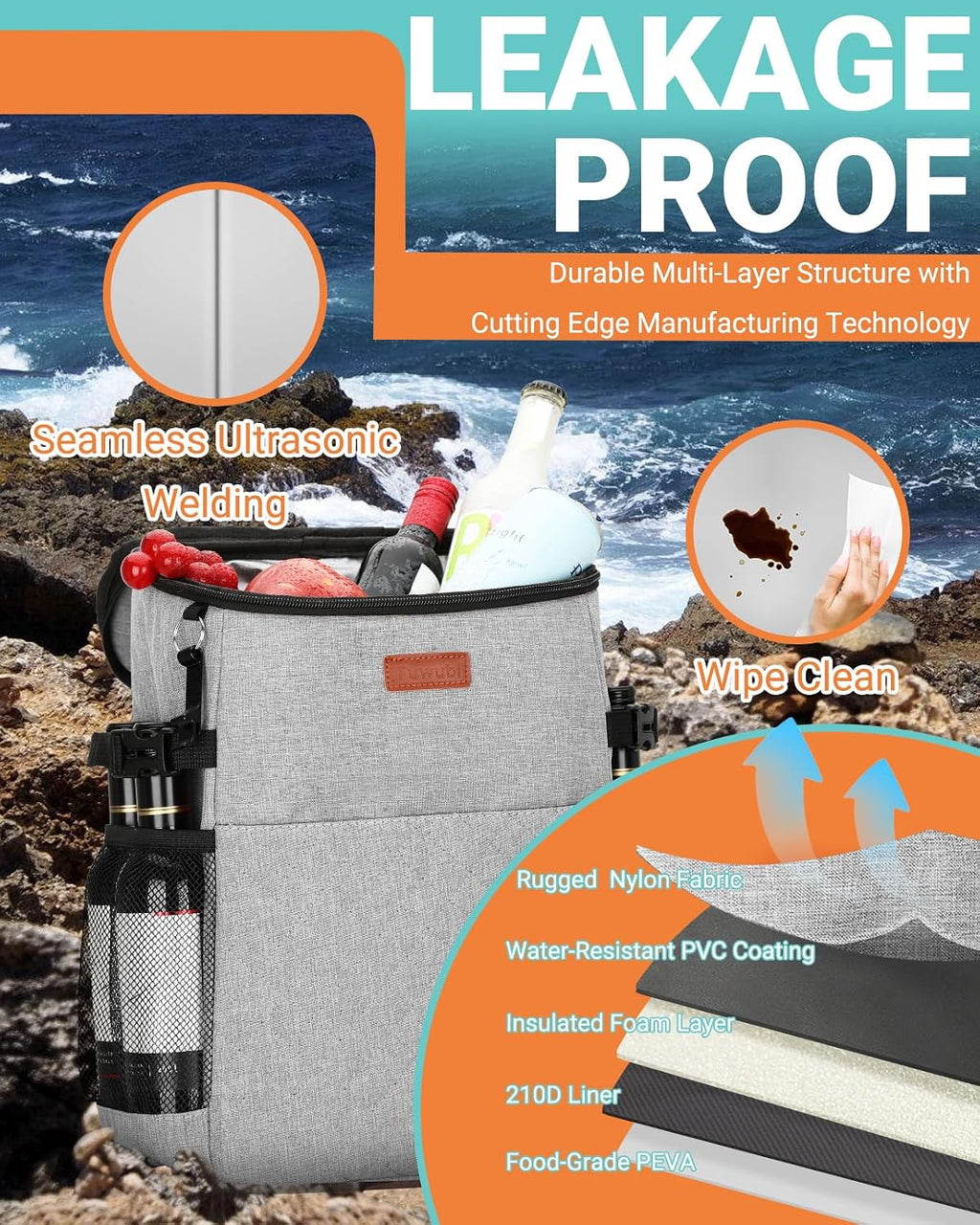 Soft Cooler Backpack for Men: Small Insulated Backpack Coolers for Beach