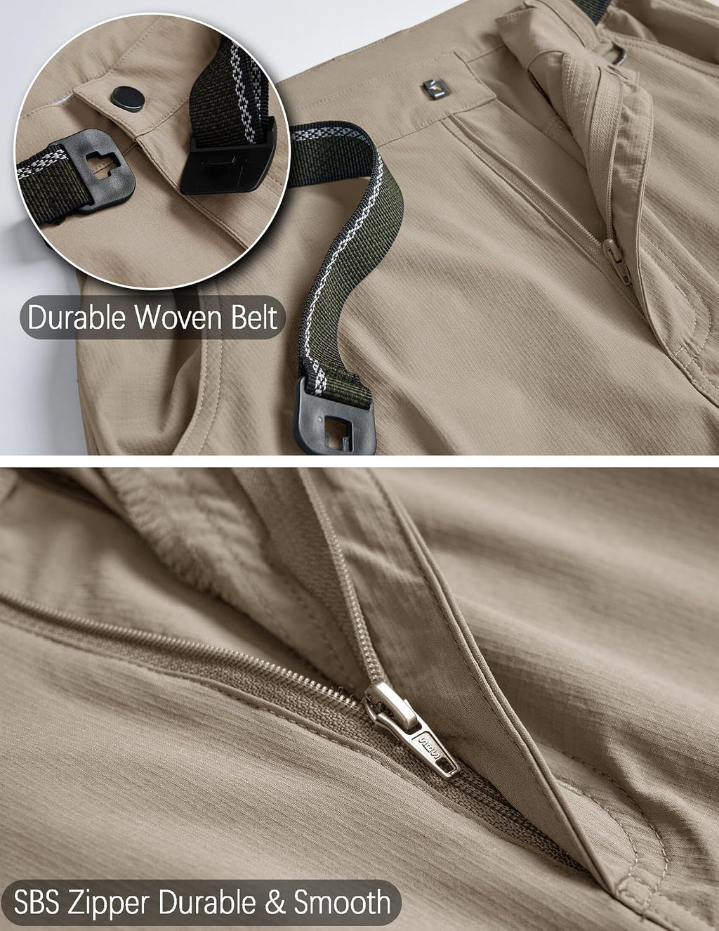 Men's Cargo Work Hiking Pants Lightweight Water Resistant Quick Dry Fishing Travel Camping Outdoor Breathable Multi Pockets
