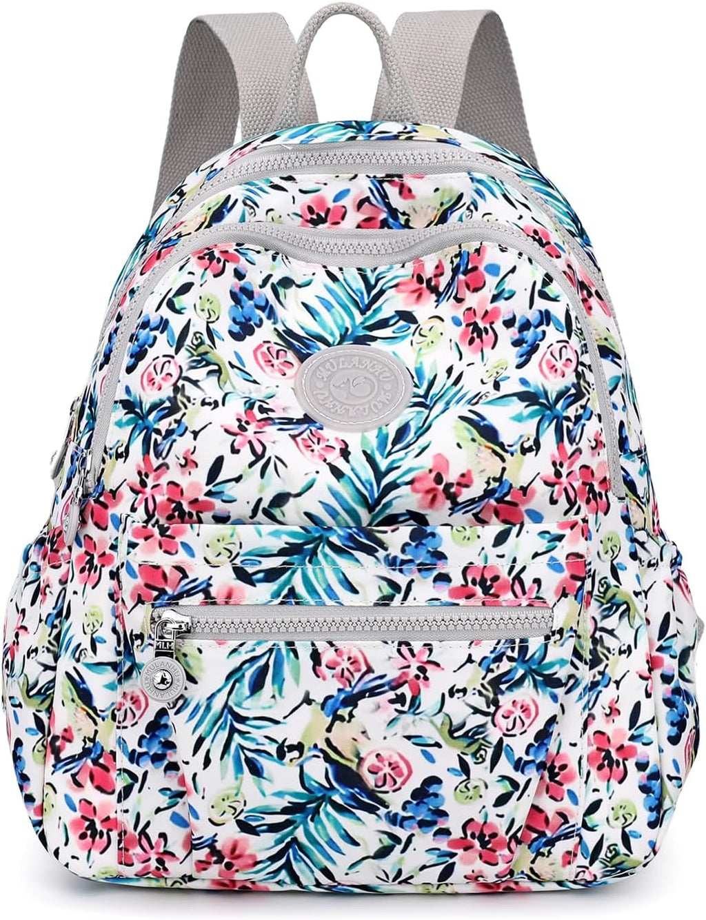 Pealwel Mini Backpack Purse for Women,Small Nylon backpacks for Ladies Backpacks Women Anti Theft Travel Bag (Colorful Flower)