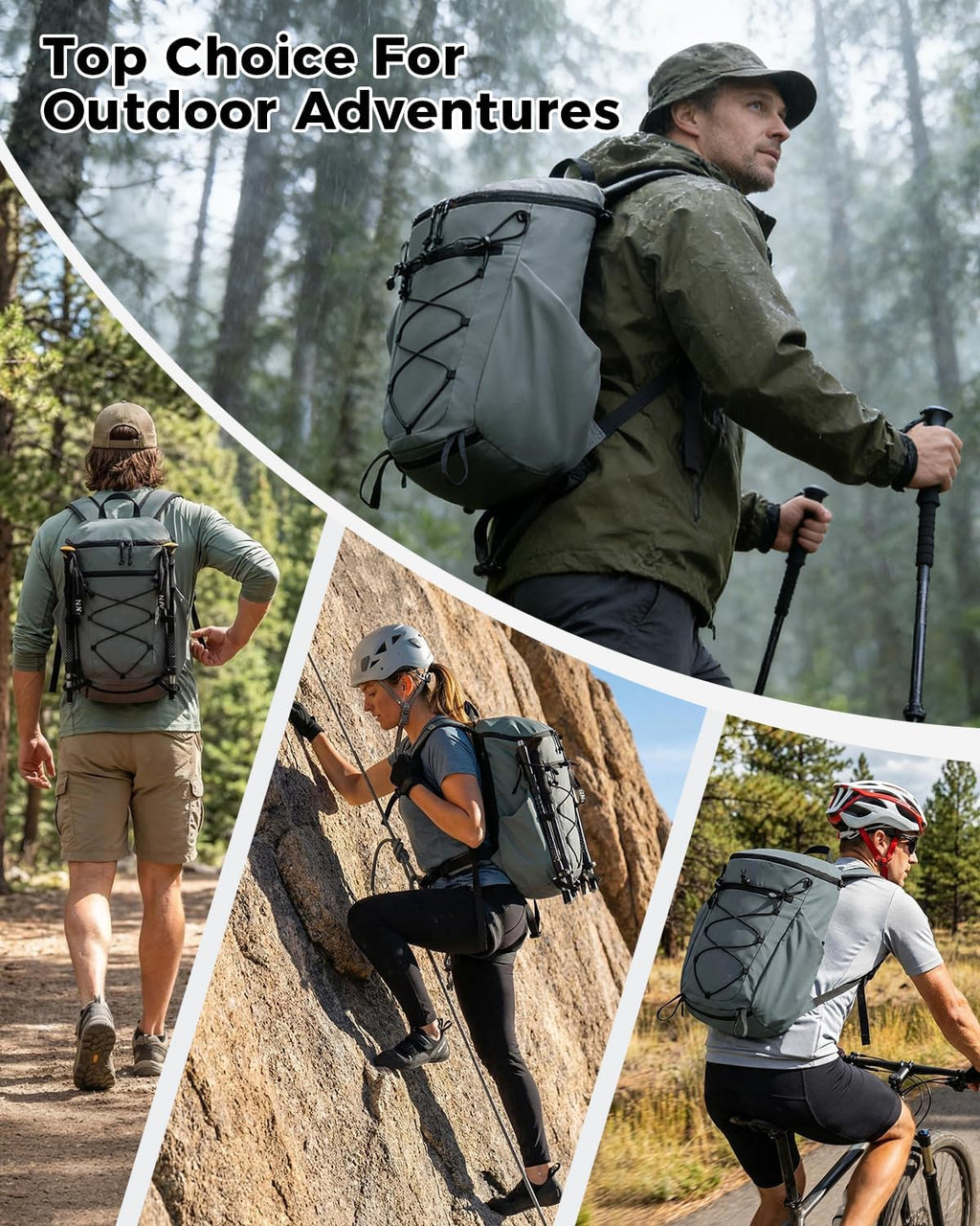 Blue Quartz Lightweight Hiking Backpack, 20L Packable Water Resistant Daypack with Phone Pocket & RFID Blocking for Travel, Camping, Outdoor Pack for Men Women
