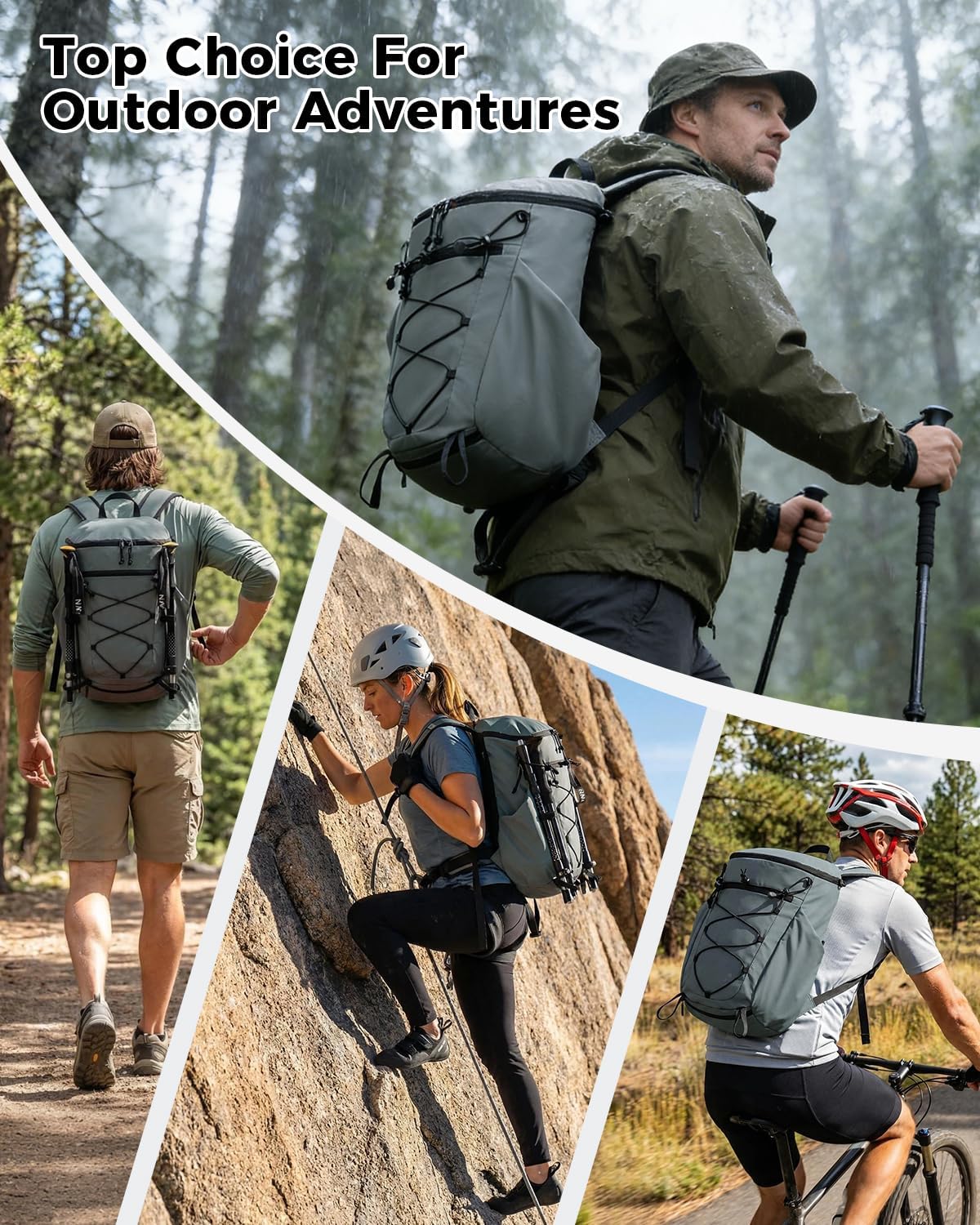 Blue Quartz Lightweight Hiking Backpack, 20L Packable Water Resistant Daypack with Phone Pocket & RFID Blocking for Travel, Camping, Outdoor Pack for Men Women