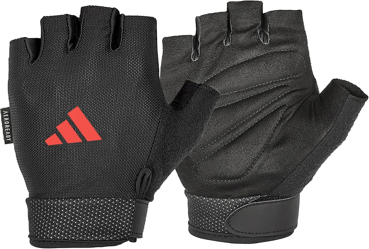 adidas Essential Training & Weightlifting Gloves, Fingerless Workout Gloves