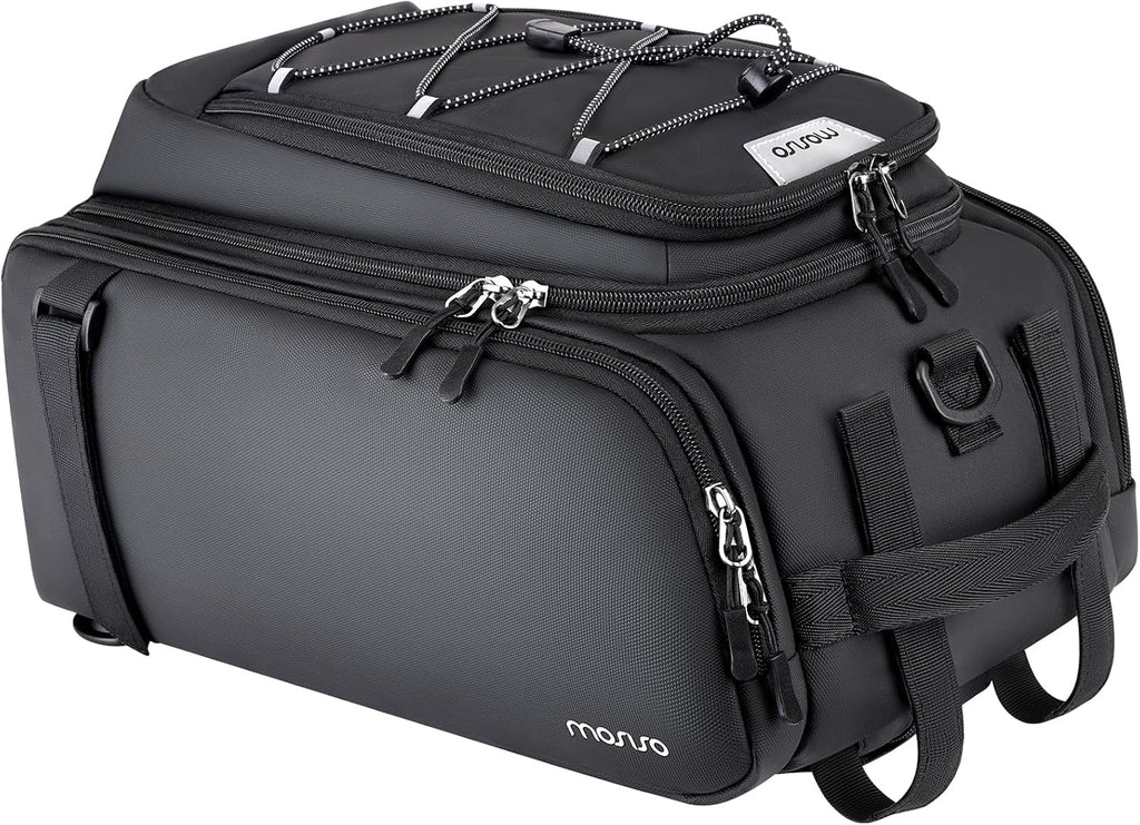 MOSISO Bike Rack Bag with Rain Cover, 15L Waterproof Bike Ebike Rear Bags