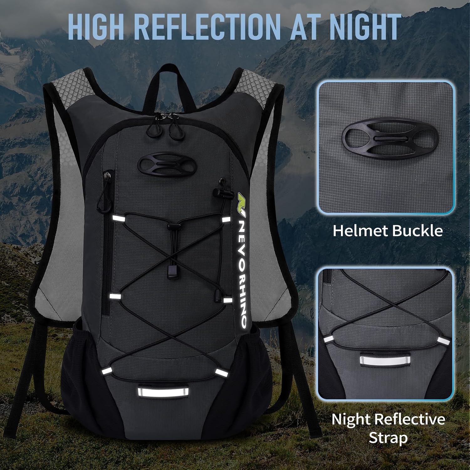 Lightweight Hydration Backpack, Running Backpack with 2L Water Bladder