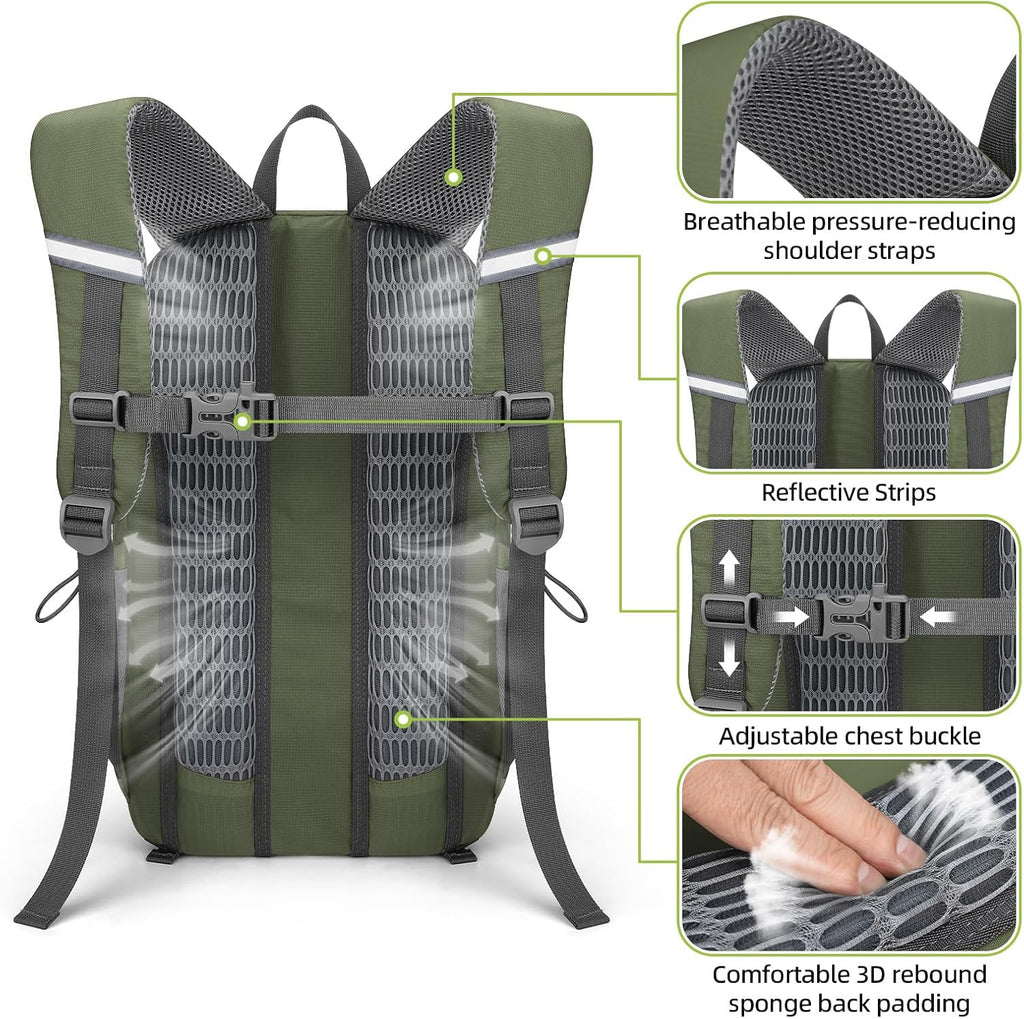 RealCool 20L Lightweight Hiking Backpack, Waterproof Daypack for Camping