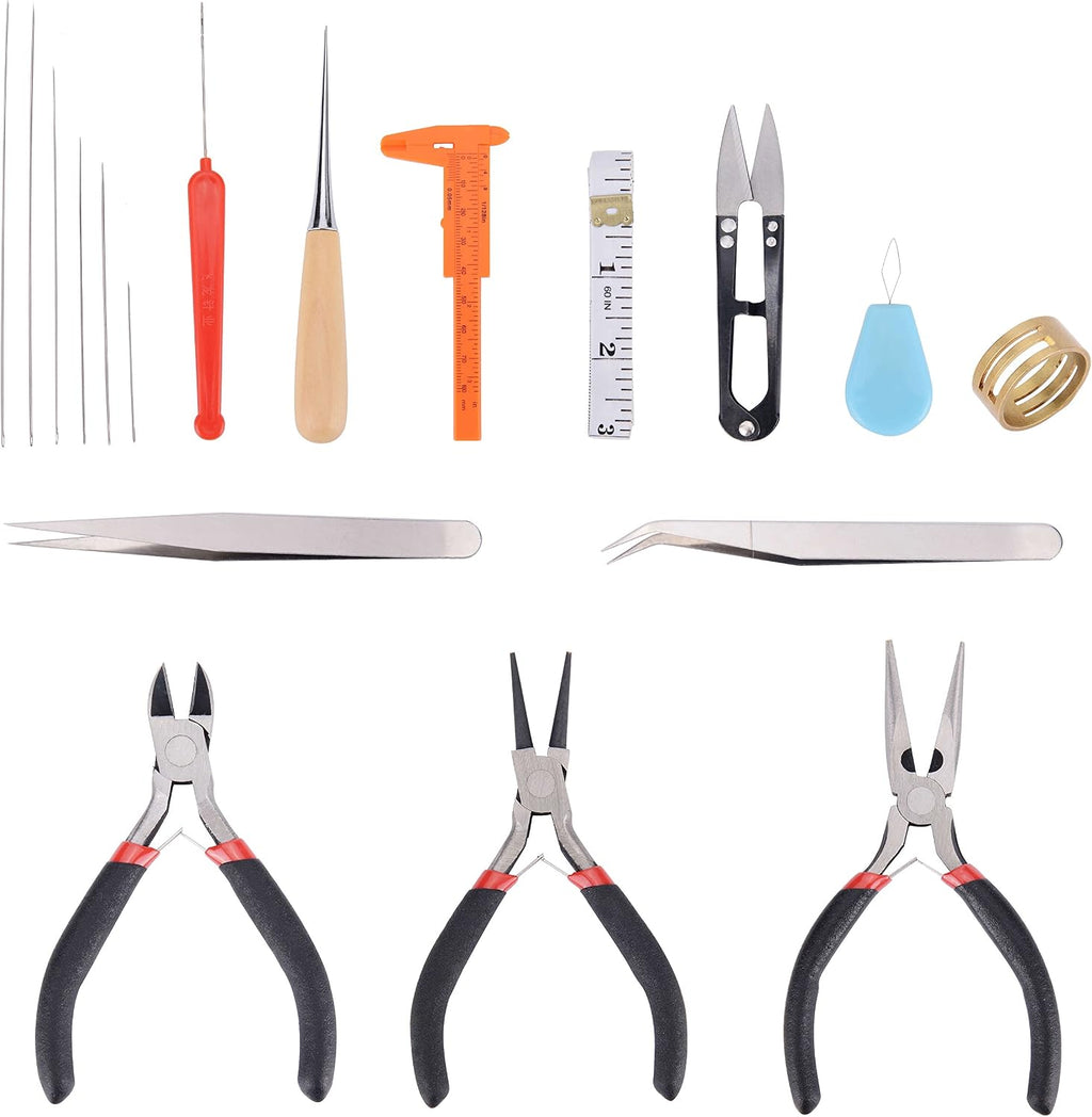 PAXCOO 19Pcs Jewelry Making Tools Kit with Zipper Storage Case for Crafting and Repair