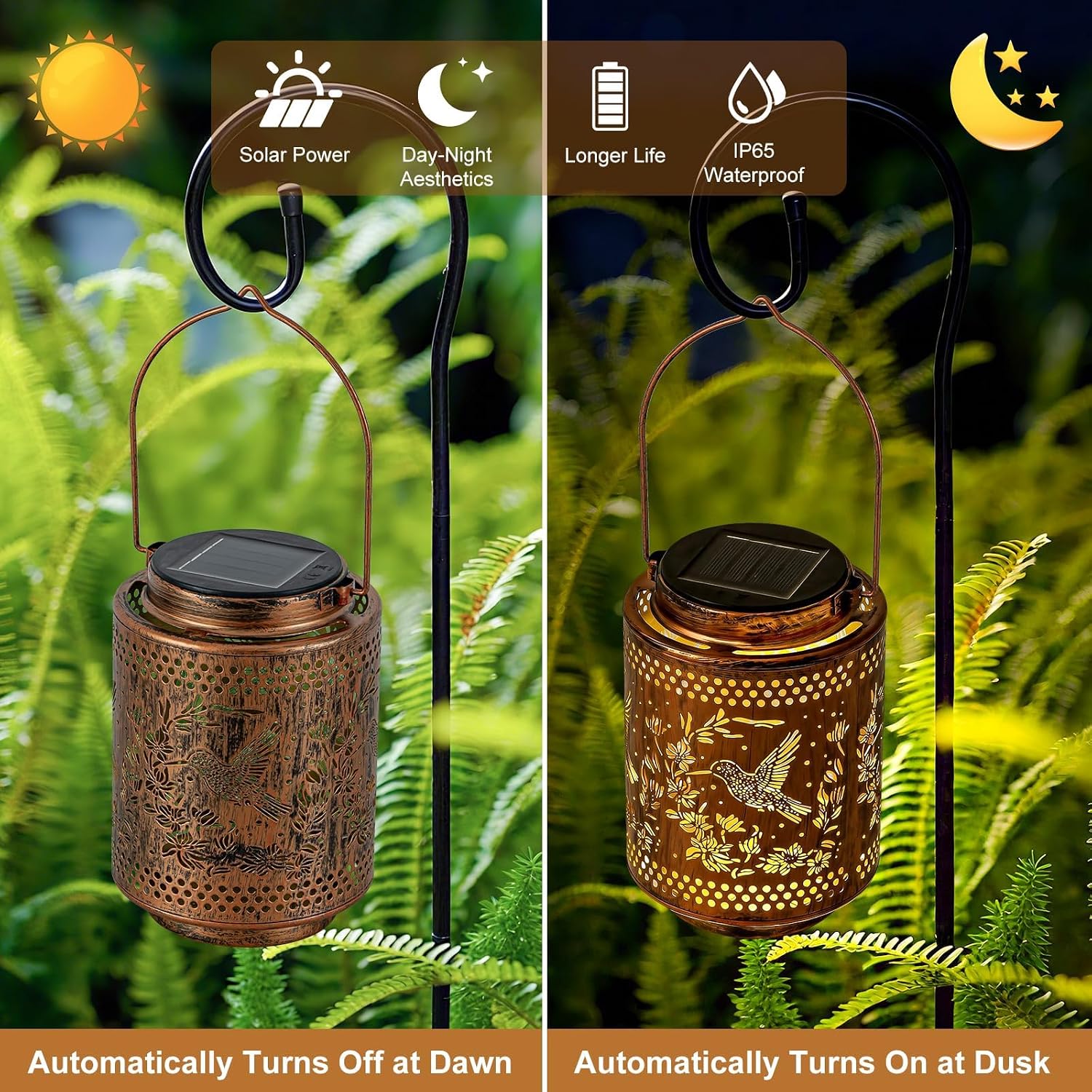 Hummingbird Solar Lanterns, Birthday Gifts for Women Mom Grandma