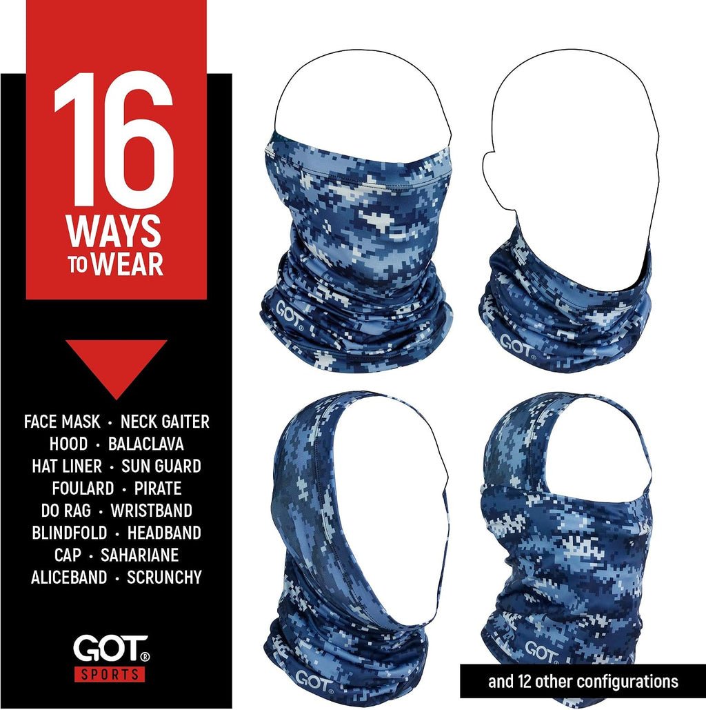UPF 50+ Fishing Neck Gaiter - UV Face Mask Sun Protection for Men Women