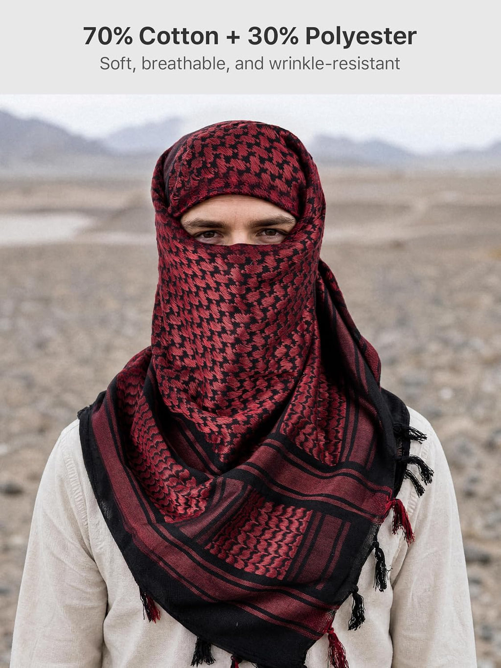 FREE SOLDIER Shemagh Keffiyeh Scarf for Men