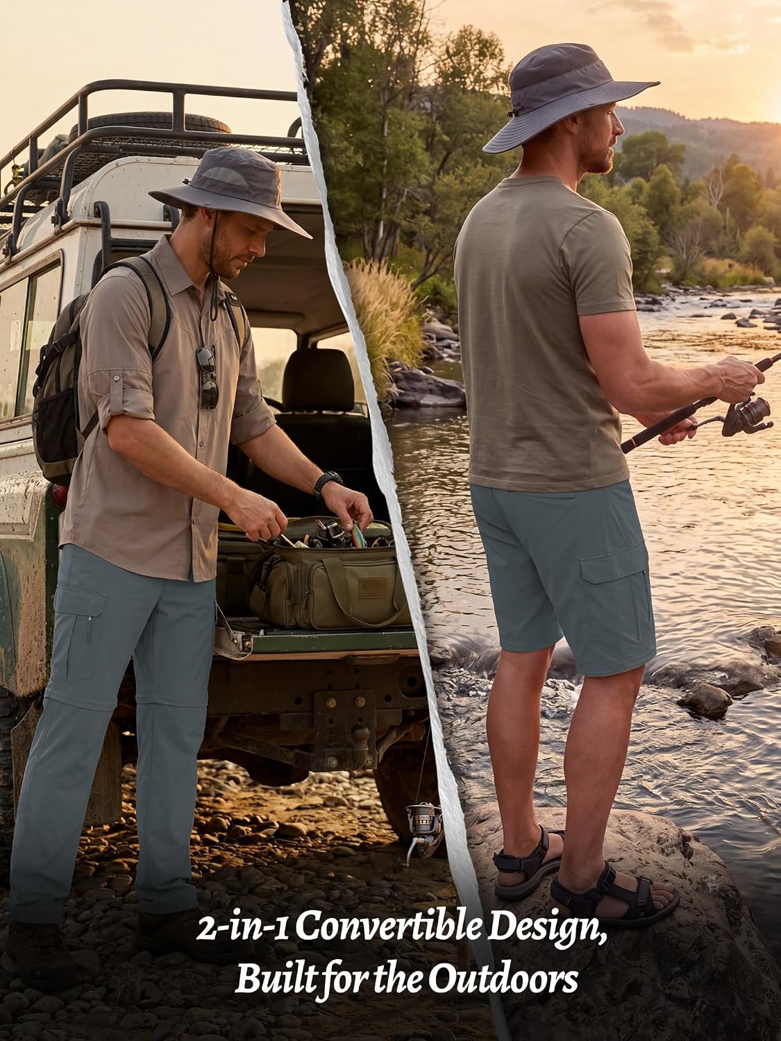 Men’s Safari Lightweight Convertible Hiking Pants