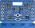 Anfrere 40pcs Metric Tap and Die Set, Metric Standard Rethreading Tool Kit