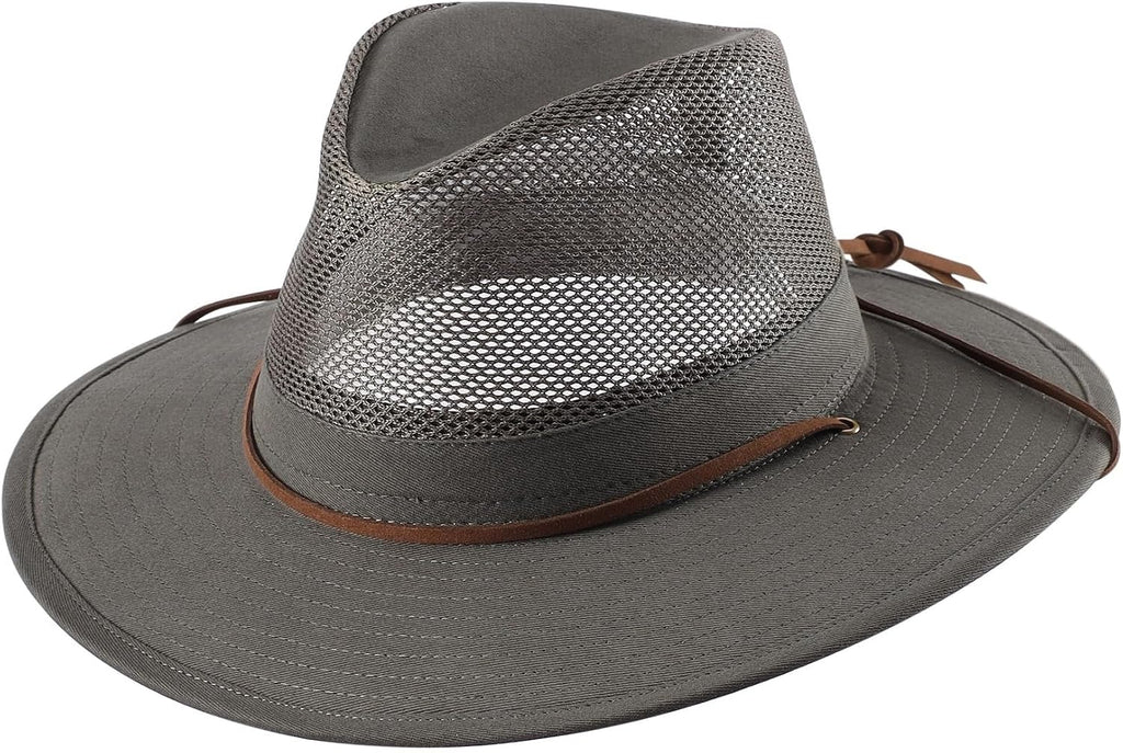 Home Prefer Cotton Summer Fedora Hat Wide Brim Sun Hats for Men Women UPF 50+ Sun Protection Cap for Fishing Hiking
