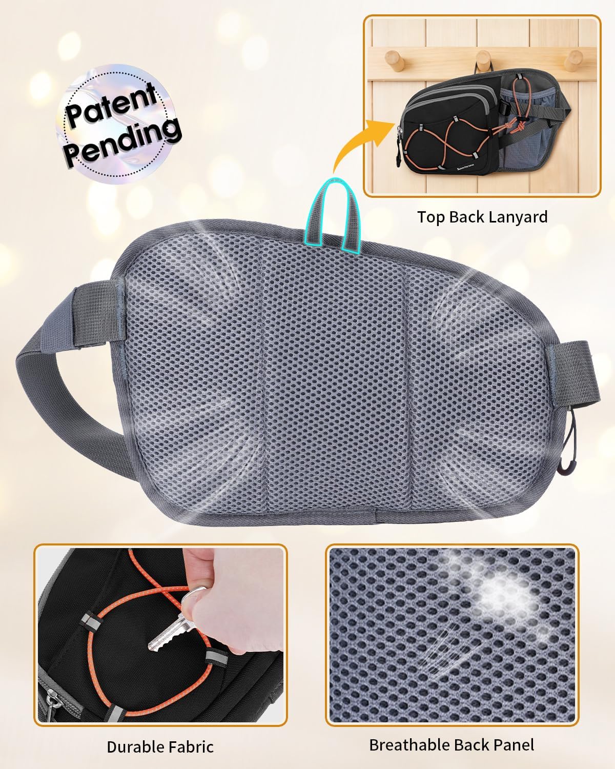 sportsnew Waist Pack with Water Bottle Holder, Fanny Pack for Men Women