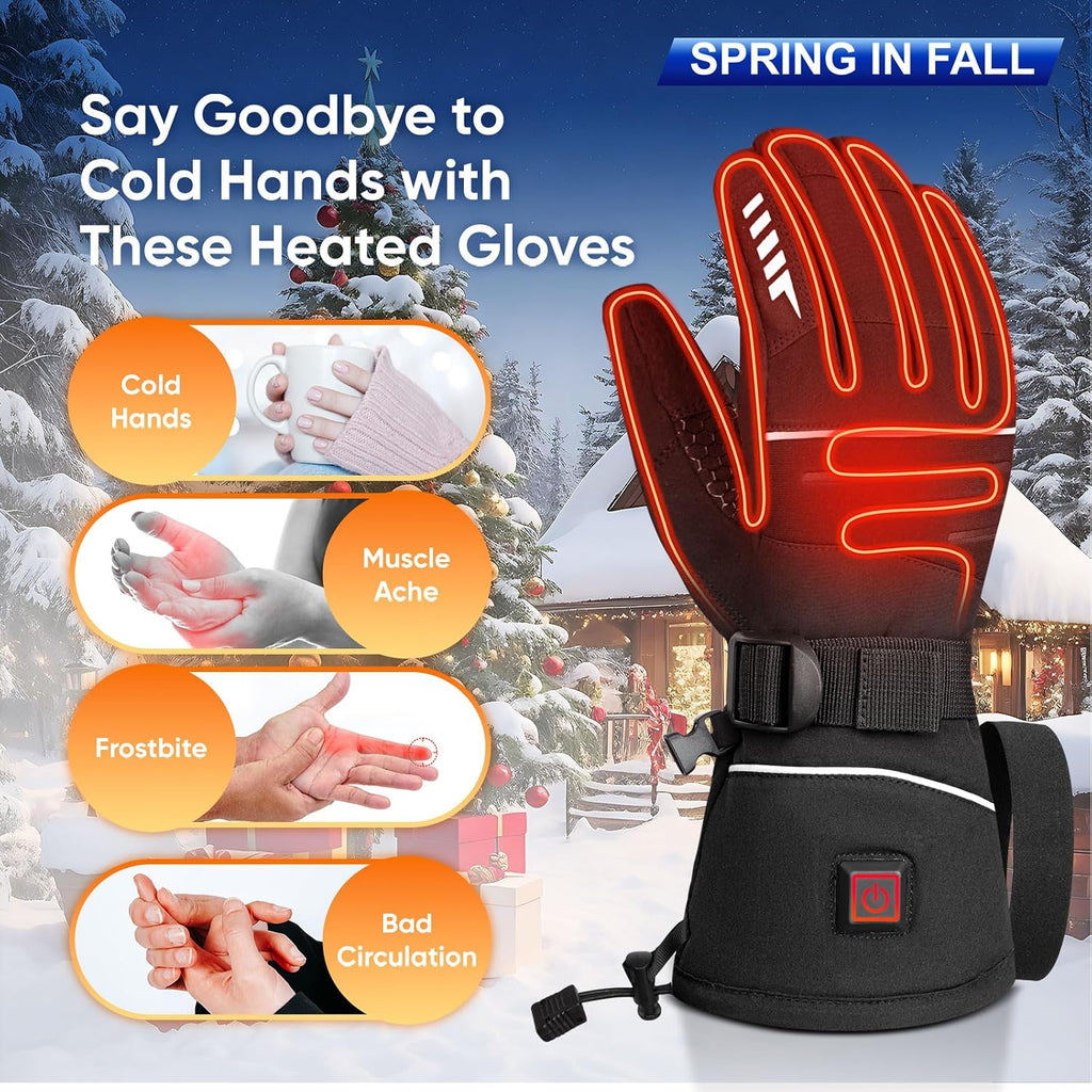 Rechargeable Heated Gloves for Men & Women Electric Thermal Gloves