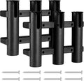 2Pcs Fishing Rod Holders Boat Rod Holders with Screws 3 Rod Rack Wall Mounted Boat Side Mount Tool Holder Portable Fishing Pole Holders for Boat Kayak Garage Cooler Trailer Fishing Boat