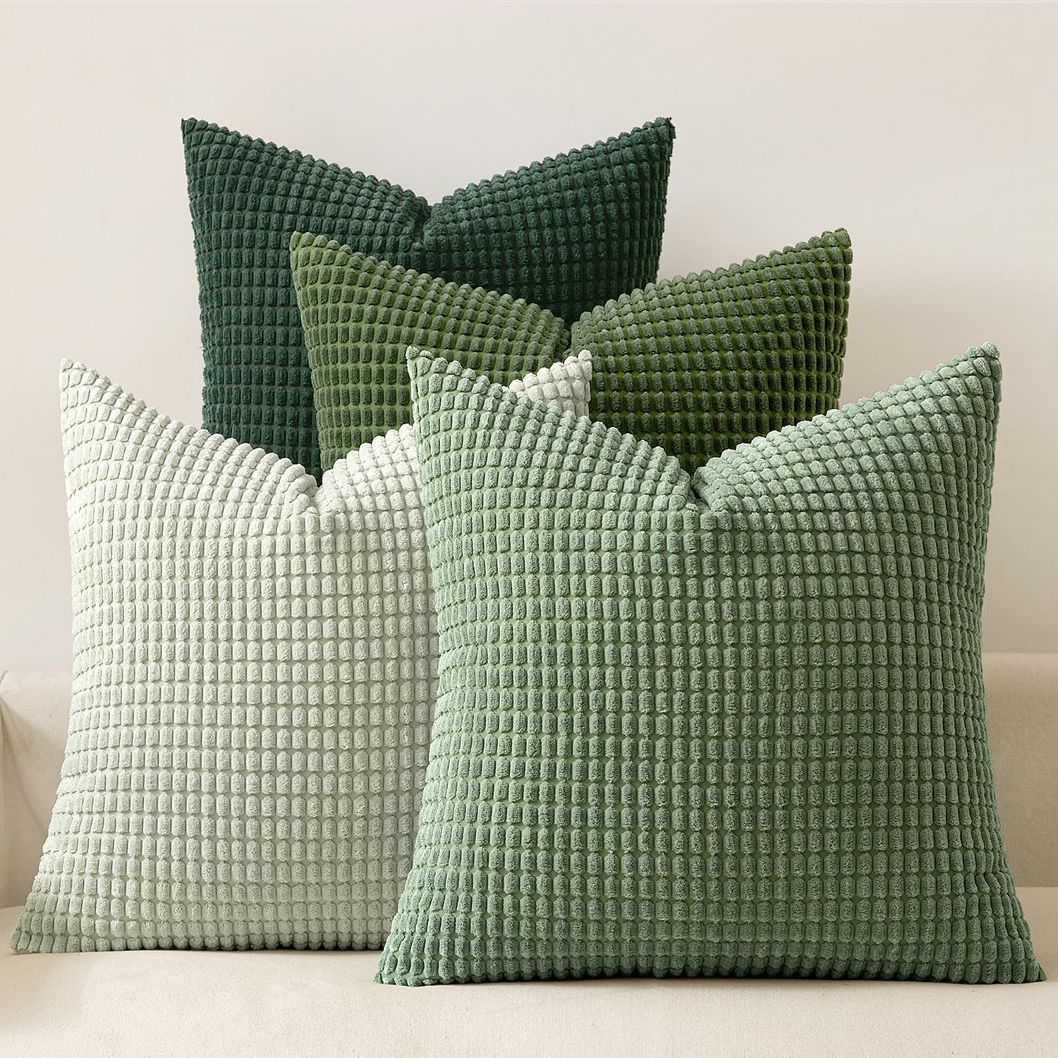 MIULEE Fall Decorative Throw Pillow Covers 18x18 Inch Set of 4 Brown