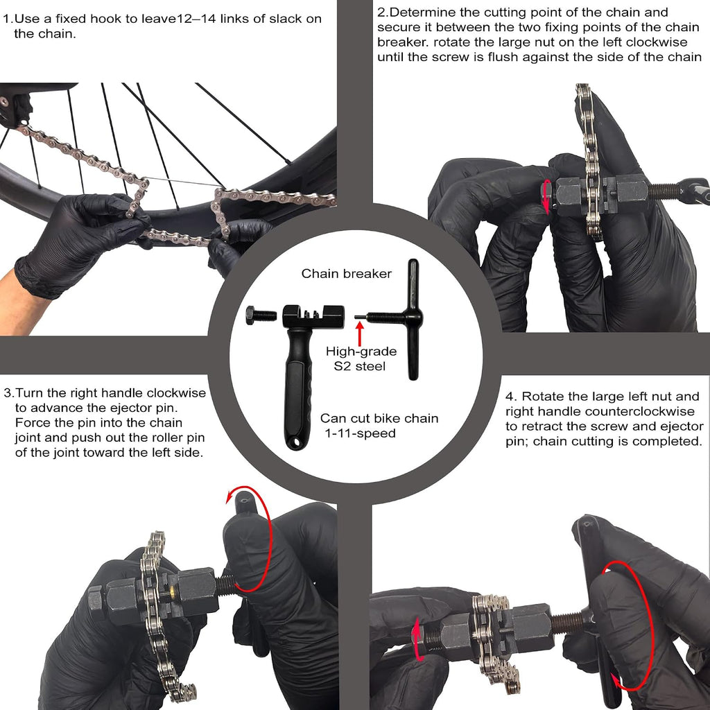 Bike Chain Kit,6/7/8‑Speed Bike Chain &Bicycle Bell & Bike Chain Tool Kit