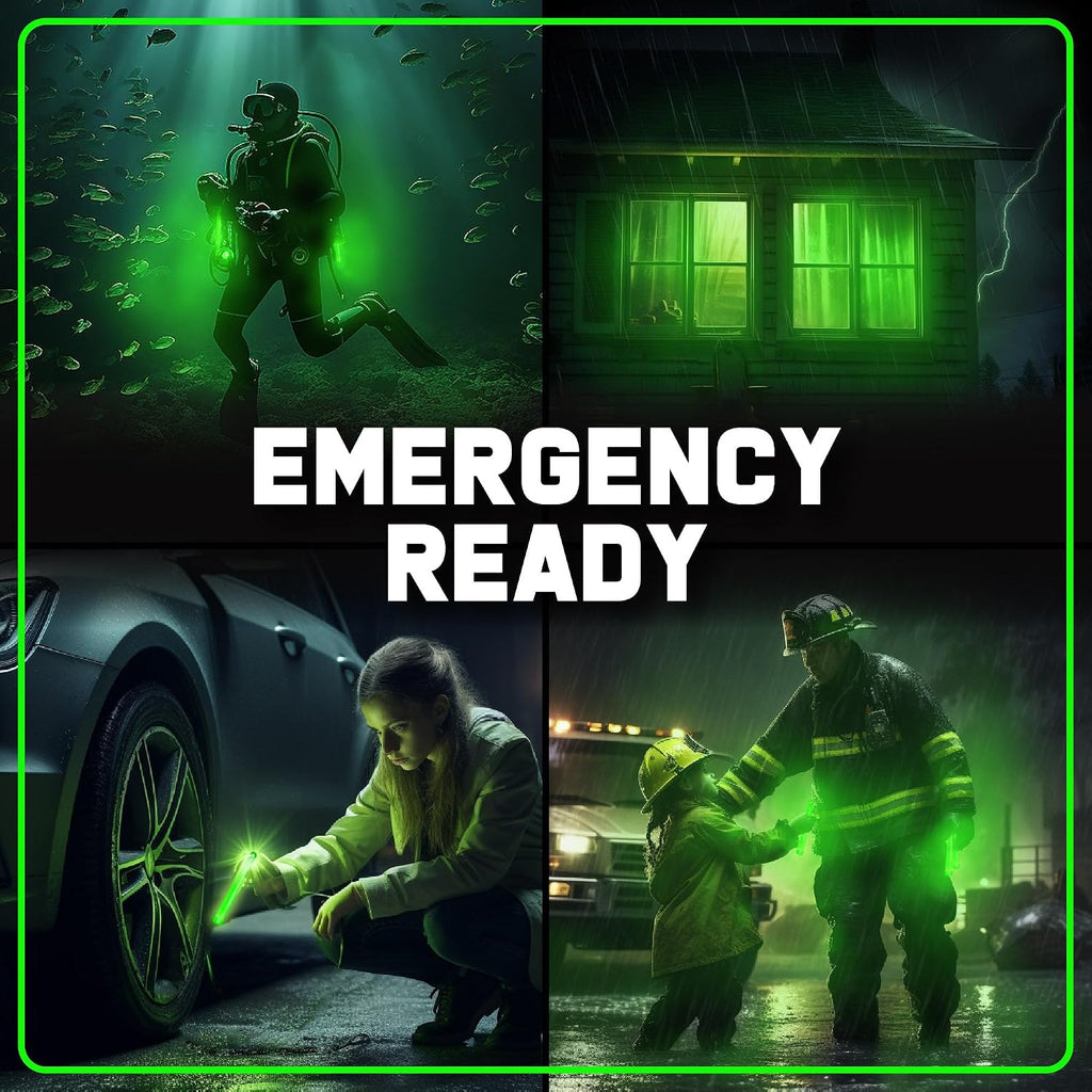 PartySticks Emergency Glow Sticks - 12 Ultra Bright Individually Wrapped Military Grade Chem Lights - 12 Hour Bulk Tactical Light Sticks for Survival Gear, Camping, and Power Outages